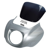 HR3 Barracuda Silver Denim Headlight Fairing & Windshield Fit For Harley Softail FXBB FXLR 2018-2025