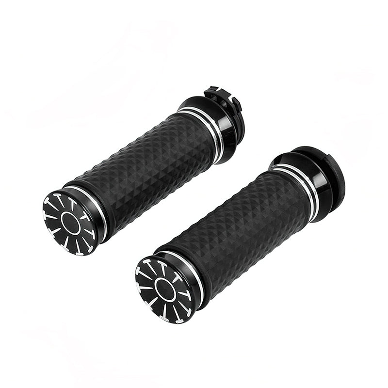 Unbranded Rubber Hand Grips – Fits Harley Touring Softail Dyna Sportster XL – 1-Piece Black Soft Rubber