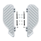 Tour Ease Chrome CNC Rider Floorboards Footboard Fit For Harley Touring 1986+Softail 86-17