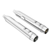 Santee Slip On Mufflers 4" Exhaust Pipe Fit For Harley Touring 95-16 Bagger Pair Chrome Matte Black