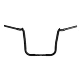 Santee 1-1/4" Fat 14" Rise Crooked Handlebar Gloss Black Chrome Fit For Harley Electra Glide