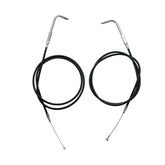 Custom Chrome 130cm Black Vinyl Throttle & Idle Cable Fit For Harley Sportster XL883/200 02-14