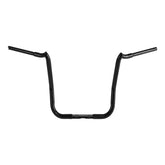 Santee 1-1/4" Fat 18" Rise Crooked Handlebar Gloss Black Chrome Fit For Harley Electra Street