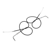 Custom Chrome 90cm Black Vinyl Throttle & Idle Cable Fit For Harley Sportster XL883 1200 98-14