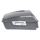 HR3 Gunship Gray 10.7" Chopped Style Touring Trunk Luggage For 14-24 Harley Touring