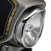 Custom Chrome 7" Headlight Lamp Trim Ring Bezel Visor Cover Fit For Harley Touring FLH 1960-Up