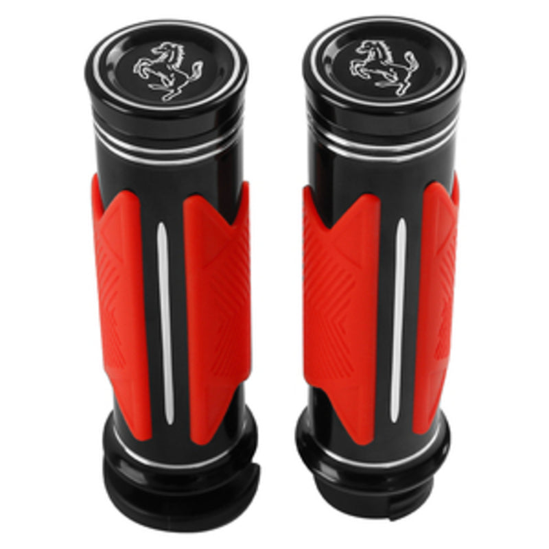 Custom Chrome 1'' Handle Bar Hand Grips Fit For Harley Softail