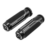 Custom Chrome Gloss Black Handlebar Hand Grips Fit For Harley Touring 2008-up TBW Applications