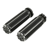 Custom Chrome Gloss Black 1''Handlebar Hand Grips Fit For Harley Davidson Cable Throttle 73-Up