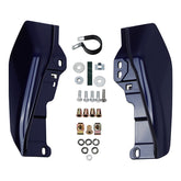 HR3 Zephyr Blue / Black Sunglo Mid-Frame Air Deflectors For Harley Touring and Trike Models 09-24