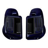 HR3 Zephyr Blue / Black Sunglo Vented Lower Fairing Kit For Harley Touring Models 2014-2023 (Fits water cooled models)