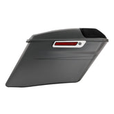 HR3 Charcoal Denim CVO Stretched Saddlebags with Speaker Lids For 14-23 Harley Touring