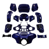 HR3 Zephyr Blue / Black Sunglo Complete Body Fairing Kit For Harley Ultra Limited FLHTK 14-23