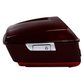 HR3 Mysterious Red Sunglo/ Velocity Red Sunglo 2016RGU King Size Touring Trunk Luggage with Speaker Cut Outs For 14-24 Harley Touring