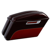 HR3 Mysterious Red Sunglo/ Velocity Red Sunglo Hard Saddlebags (Regular) For 14-23 Harley Touring