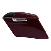 HR3 Billiard-Burgundy CVO Stretched Saddlebags with Speaker Lids For 14-23 Harley Touring
