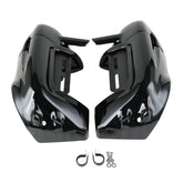 Custom Chrome Gloss Black Lower Vented Fairings Glove Box Fit For Harley Touring '83-'13