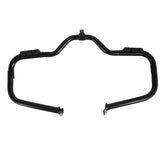 Custom Chrome Mustache 1-1/4" Engine Guard W/Footrest Highway Bar Matte Black Fit For Harley Touring 14-20