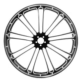 Custom Chrome 23 3.5" Front Wheel Rim 9 Spot Fits For Harley Touring Glide 2008-2024 Non ABS Black