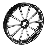Custom Chrome 18" 3.5" Flash Black Front Wheel Rim Fits For Harley Touring Glide 08-24 Non ABS