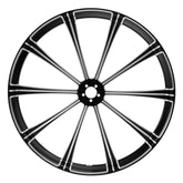 Custom Chrome 30" 3.5" Flash Black Front Wheel Rim Fits For Harley Touring Glide 2008-2024 Non ABS