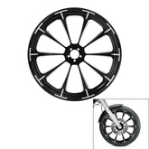 Custom Chrome 21 3.5" Front Wheel Rim Fits For Harley Touring Glide 08-24 Non ABS Black Dalia