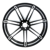 Custom Chrome 18 3.5" Black Anodized Front Wheel Rim The Vee Fits For Harley Touring 2008-2024