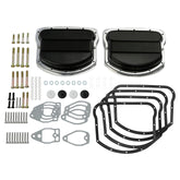 Custom Chrome Panhead Valve Rocker Boxes Top Covers Black Fit For Evolution Big Twins 1984-1999