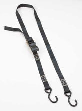 Custom Chrome 1" x 7.5' Pair Retractable Cargo Lashing Strap Tie Down Straps w/ S-Hooks Black