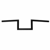 Jmamer 1" Fat Handlebar 8" Rise 60's Non-dimpled Z-Bar Gloss Black Fits For Harley 1" Clamp