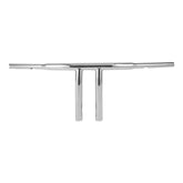 Santee 10" Rise 1-1/4" T-Bar Handlebar Chrome Black Fit For Harley with 3.5" Center to Center Hole