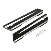 Custom Chrome Saddlebags Hinge Latch Covers Gloss Black Chrome Fit For Harley Touring Road King Glide 14-up