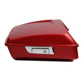HR3 Wicked Red Denim 10.7" Chopped Style Touring Trunk Luggage For 14-24 Harley Touring