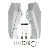 HR3 Midnight Blue / Barracuda Silver Mid Frame Air Heat Deflectors For Harley Touring and Trike Models 09-24