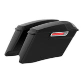 HR3 Black Denim CVO Stretched Saddlebags with Speaker Lids For 14-23 Harley Touring