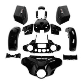 HR3 Vivid Black Complete Body Fairing Kit For Harley Street Glide FLHX 14-23