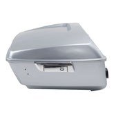 HR3 Barracuda Silver King Size Touring Trunk Luggage with Speaker Cut Outs For 14-24 Harley Touring