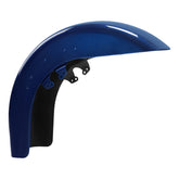 HR3 Superior Blue Motorcycle 18" Wide Tire Front Mudguard Fender For Harley Touring Models 2014-2023