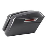 HR3 Gauntlet Gray Metallic Hard Saddlebags (Regular) For 14-23 Harley Touring