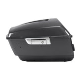 HR3 Gauntlet Gray Metallic King Size Touring Trunk Luggage with Speaker Cut Outs For 14-24 Harley Touring