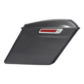 HR3 Gauntlet Gray Metallic 5" Stretched Extended Saddlebags For Harley Touring 2014-2022