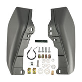 HR3 Charcoal Denim / Black Denim Mid-Frame Air Deflectors For Harley Touring and Trike Models 09-24