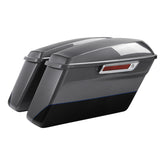 HR3 Gauntlet Gray Metallic / Vivid Black Hard Saddlebags (Regular) For 14-23 Harley Touring