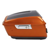 HR3 Amber Whiskey / Charcoal Pearl King Size Touring Trunk Luggage with Speaker Cut Outs For 14-24 Harley Touring