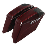 HR3 Mysterious Red Sunglo CVO Stretched Saddlebags with Speaker Lids For 14-23 Harley Touring