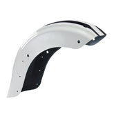 HR3 White Amethyst With Black Licorice Flames Motorcycle Mudguard CVO STYLE REAR FENDER FOR Harley Touring 2014-2023