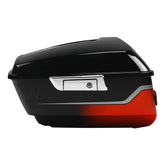 HR3 Sunset Orange / Sunset Black Fade King Size Touring Trunk Luggage with Speaker Cut Out For 14-24 Harley Tourings