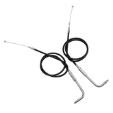 Custom Chrome 80cm Black Vinyl Throttle & Idle Cable Fit For Harley Sportster XL883 1200 98-14