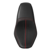 C.C. RIDER Touring Seat One Piece 2 Up Seat Driver Passenger Seat Black Red Stitching For Street Glide Road Glide, 2023-2025