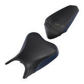 C.C. RIDER Ninja 400 Z400 Front And Rear Seat Fit For Kawasaki Ninja400 Black Blue Carbon Fiber, 2018-2024